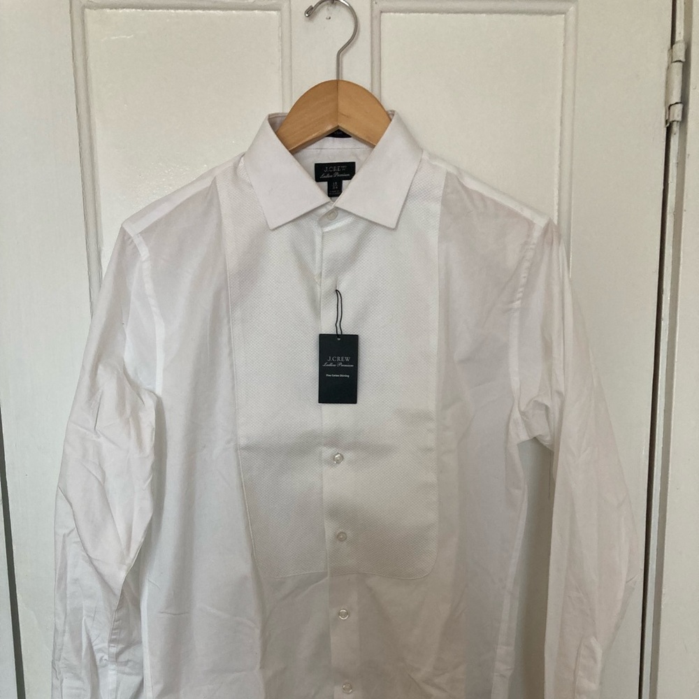 NWT J Crew Ludlow Tuxedo Shirt, 15x34 Classic Fit